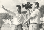 Egy tv-film forgatsn; Kknyesi Gyrgy s Langmr Bla, 1963